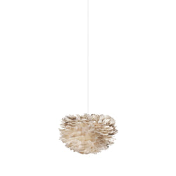 Eos Micro Plug-In Pendant in Light Brown, White Cord