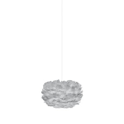 Eos Micro Plug-In Pendant in Grey, White Cord