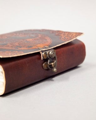 Yin Yang Dragon Dark Leather Journal
