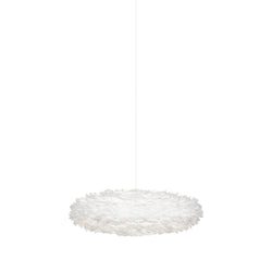 Eos Esther Medium Plug-In Pendant in White, White cord