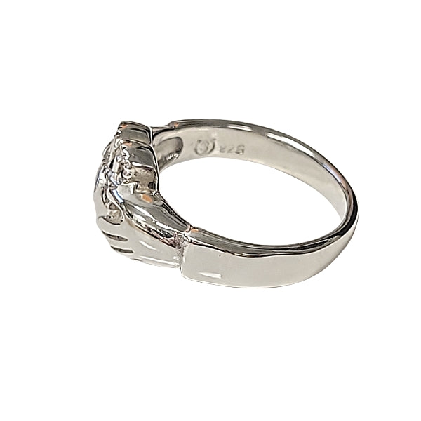 Large Heavy Irish Friendship & Love Band Celtic Claddagh Ring in Sterling Silver, Sizes 5, 8, and 9