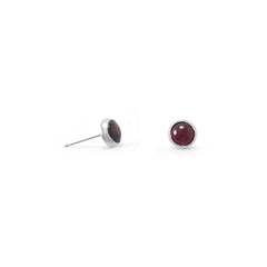 Small Gemstone Stud Earrings, Choice of Stone