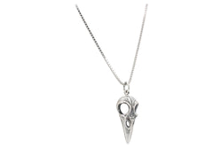 Bird Skull Necklace in Sterling Silver, 24