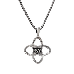 Celtic Love Knot Necklace in Sterling Silver on a 18