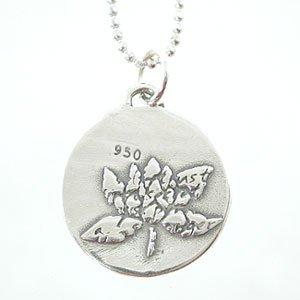 Small Round Reversible Lotus Flower Pendant with Words of Inspiration on an 18