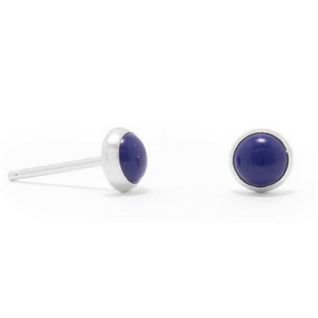 Small Gemstone Stud Earrings, Choice of Stone