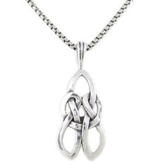 Celtic Love Knot Necklace in Sterling Silver