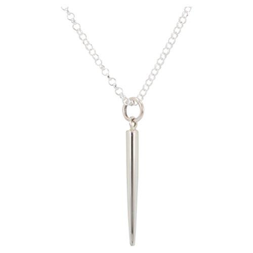 Small Simple Spike Necklace in Sterling Silver