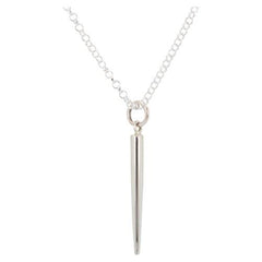 Small Simple Spike Necklace in Sterling Silver