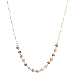Delicate 4mm Spinel Gemstone Necklace on Gold Filled Chain