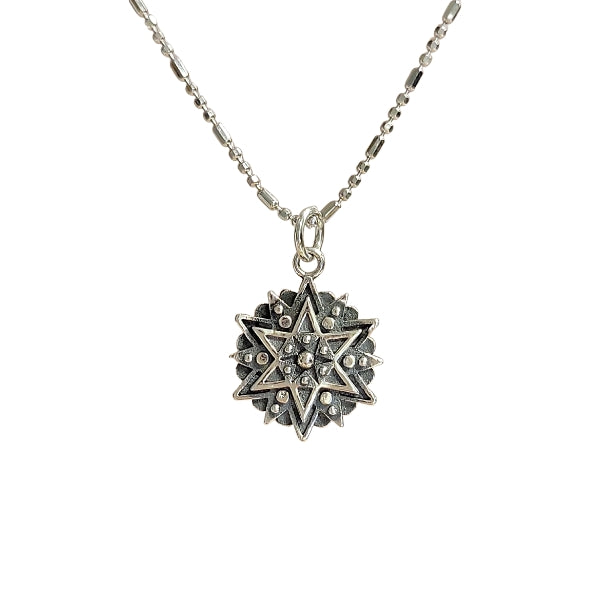 Inspiration Mandala Affirmation Double Sided Necklace in Sterling Silver