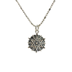 Inspiration Mandala Affirmation Double Sided Necklace in Sterling Silver