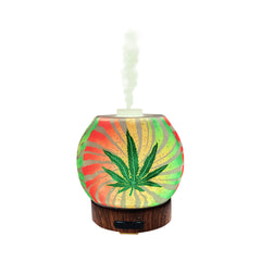 Handcrafted Ultrasonic Essential Oil Diffusers (Rasta Pot Leaf)