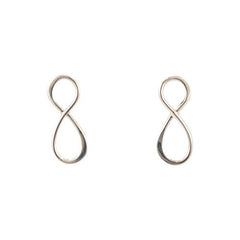 Small Infinity Stud Earrings in Sterling Silver