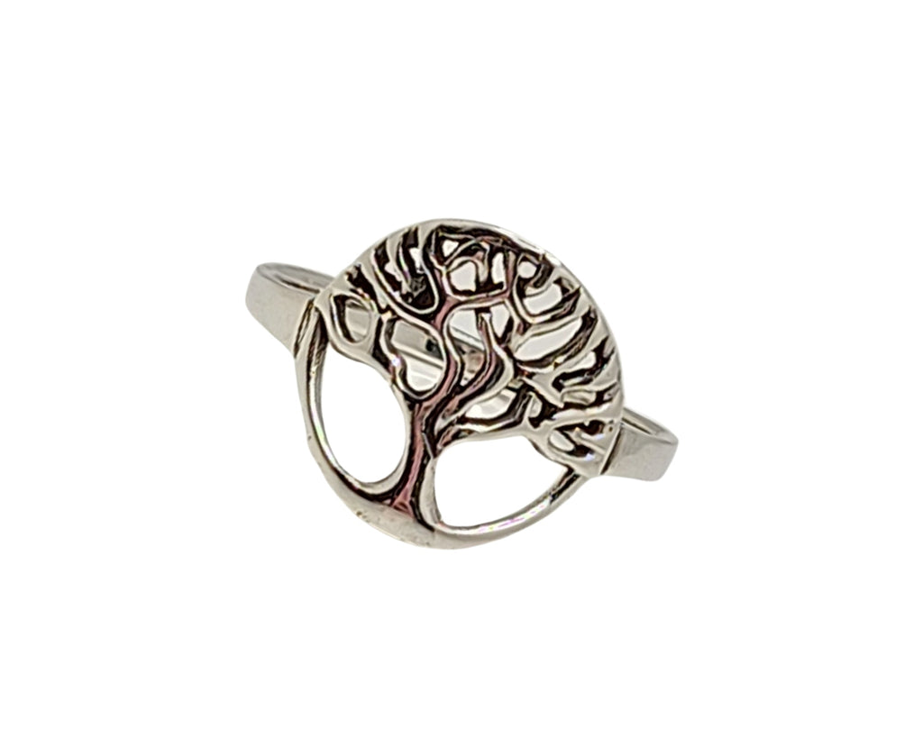 Tree of Life Ring in Sterling Silver, Cut Out Design