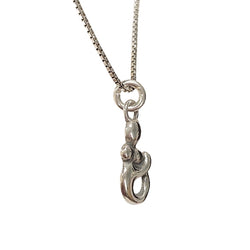 Limited Edition Mother & Child or Madonna & Baby Pendant in Sterling Silver on 18