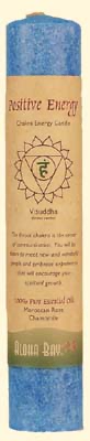 Chakra Pillar Candles, Positive Energy - Throat Chakra