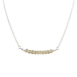 Gemstone Bar Necklace in Chakra Stones