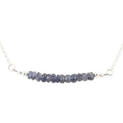 Gemstone Bar Necklace in Chakra Stones