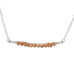 Gemstone Bar Necklace in Chakra Stones