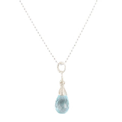Throat Chakra - Blue Topaz Briolette Necklace