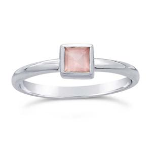Rose Quartz Ring in Sterling Silver