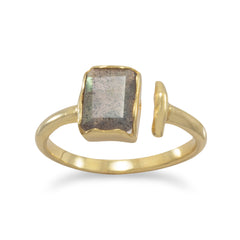 Gold Labradorite Ring