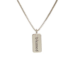 Blessed Word Necklace in Sterling Silver