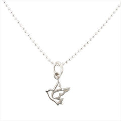 New Lengths!  Tiny Dove Necklace in Sterling Silver on 16