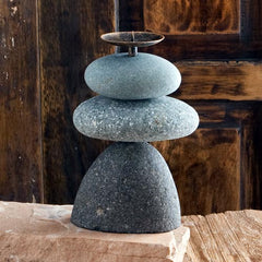 Candle Holder Triple Cairn