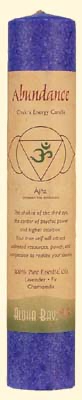 Chakra Pillar Candles, Abundance - Third Eye Chakra