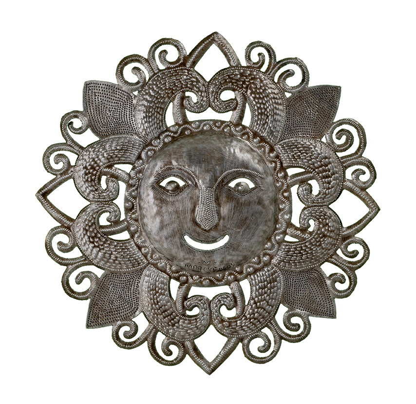 Quatrefoil Sun Face Oil Drum Art