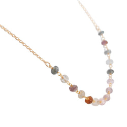 Delicate 4mm Spinel Gemstone Necklace on Gold Filled Chain