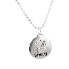 Shanti Lotus Necklace in Sterling Silver