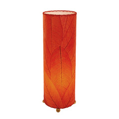 Inch Cocoa Leaf Cylinder Table Lamp Red