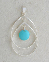 Wide Double Open Oval Pendant