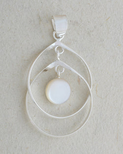 Wide Double Open Oval Pendant