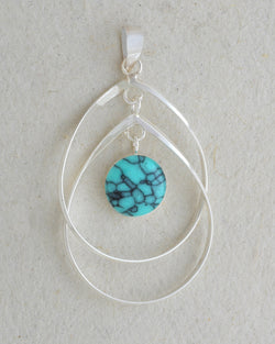 Wide Double Open Oval Pendant