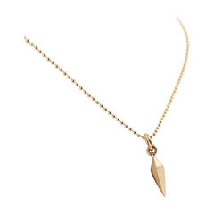 Tiny Spike Necklace in Bronze on 16