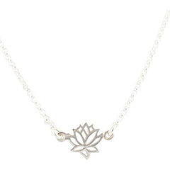 Lotus Flower Necklace in Sterling Silver