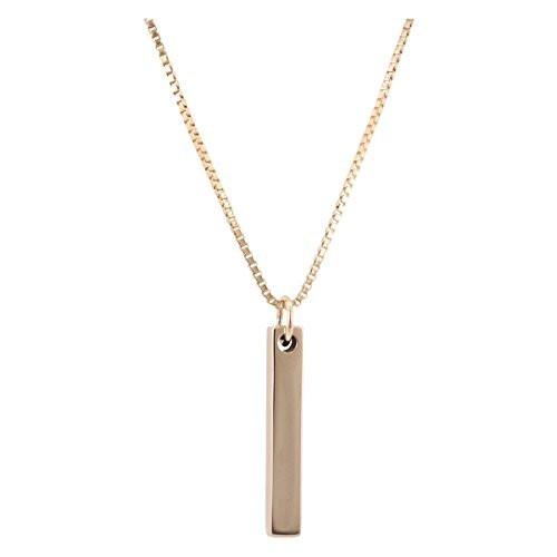 Vertical Bar Necklace in Bronze