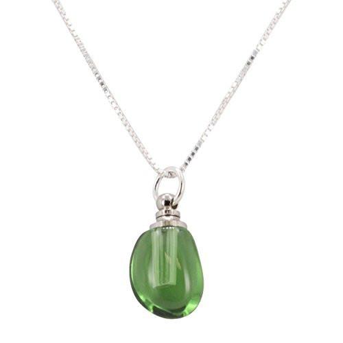 Tiny Teardrop Glass Essential Oil Diffuser Necklace, Choose Your Color