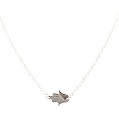 Hamsa Hand Necklace in Sterling Silver