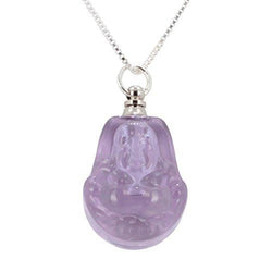 Glass Buddha Essential Oil Diffuser Necklace