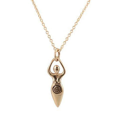 Fertility Lunar Goddess Necklace in Bronze