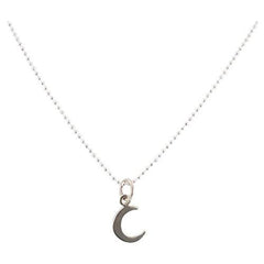 Tiny Sterling Silver Crescent Moon Necklace