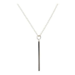 Vertical Bar Necklace in Sterling Silver