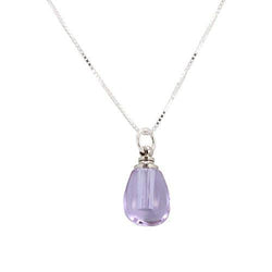 Tiny Teardrop Glass Essential Oil Diffuser Necklace, Choose Your Color