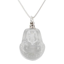 Glass Buddha Essential Oil Diffuser Necklace
