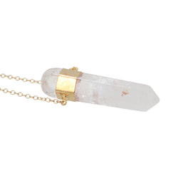 Clear Quartz Necklace on a 32